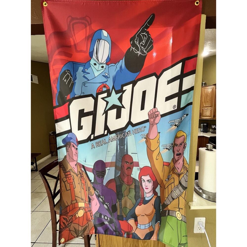 GIANT 5FT G.I. Joe: A Real American Hero Flag Poster Movie 1987 Cobra Commander